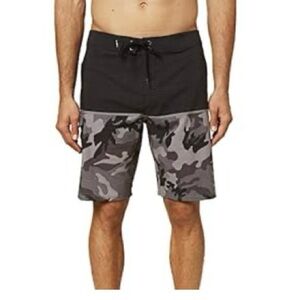 O'Neill Black and Gray Camo Board Shorts